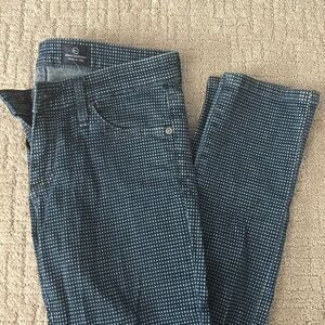 AG Adriano Goldschmied checkered skinny jeans